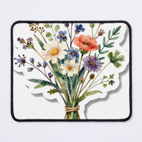 Item preview, Elegant Wildflower Bouquet Watercolor designed and sold by chill-a-lot.