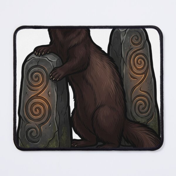 Item preview, Gothic Samhain Veil — Polecat at a Standing Stone Pair designed and sold by IllumeInk.