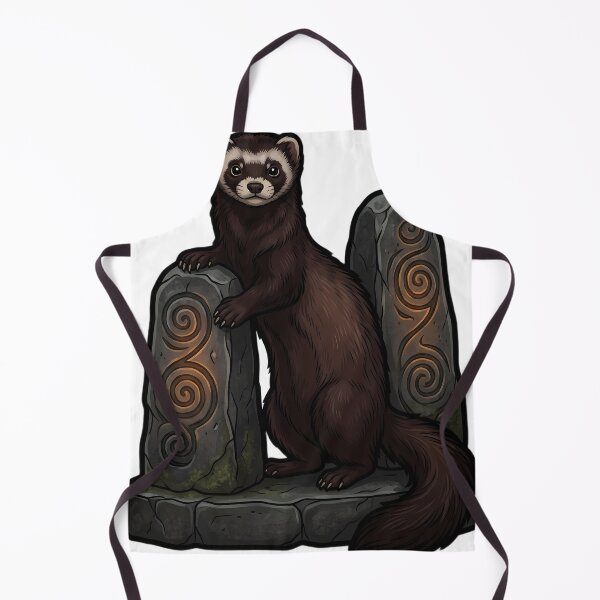 Item preview, Gothic Samhain Veil — Polecat at a Standing Stone Pair designed and sold by IllumeInk.