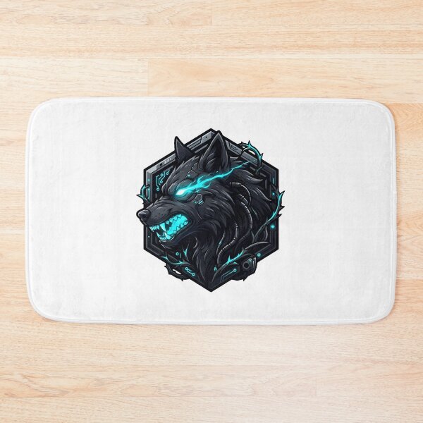 Item preview, Furry Wolf Cyber Neon Sticker & Gift | Dark Fantasy Wolf Art | Techwear Animal Badge designed and sold by DuckOddity.