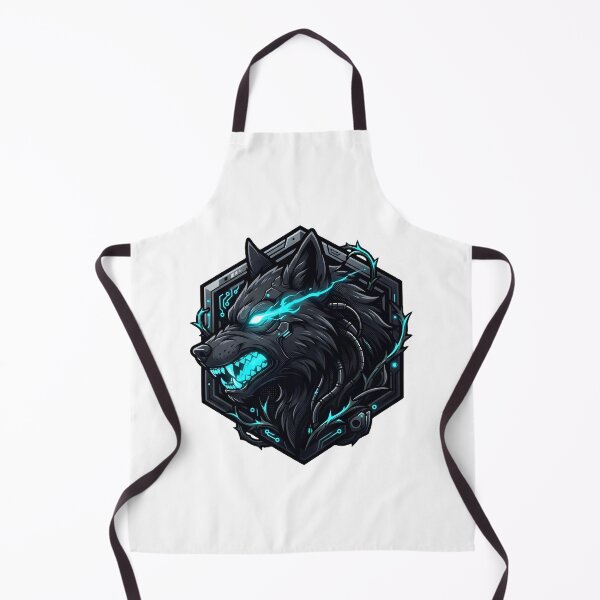 Item preview, Furry Wolf Cyber Neon Sticker & Gift | Dark Fantasy Wolf Art | Techwear Animal Badge designed and sold by DuckOddity.