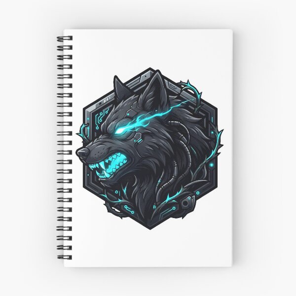 Item preview, Furry Wolf Cyber Neon Sticker & Gift | Dark Fantasy Wolf Art | Techwear Animal Badge designed and sold by DuckOddity.