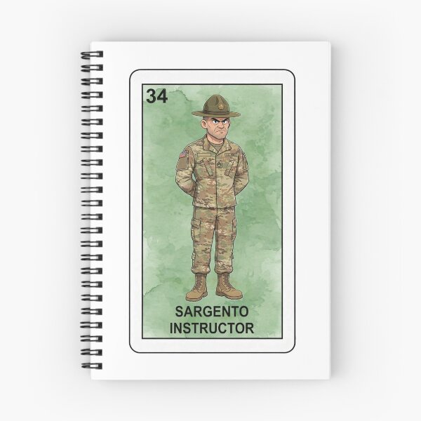 Item preview, Sargento Instructor | Lotería Card Drill Sergeant Design designed and sold by Aztlán Grunts Co..