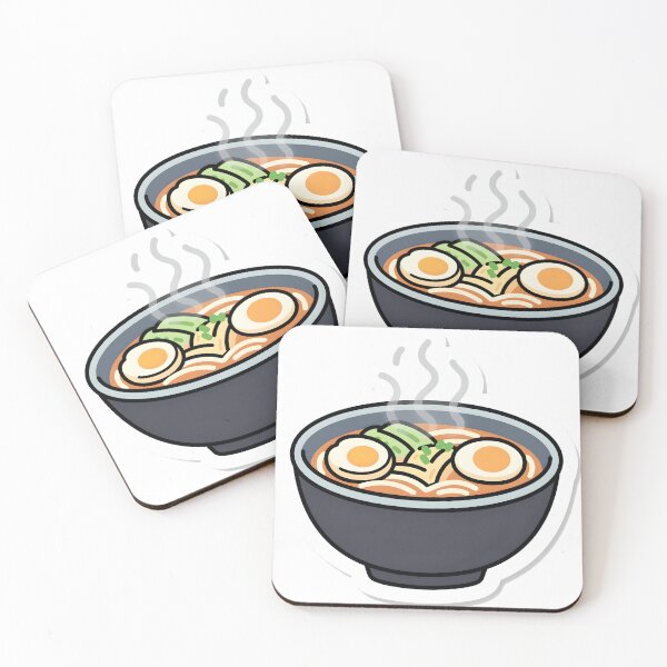 Item preview, Kawaii Steaming Ramen Bowl Illustration designed and sold by chill-a-lot.