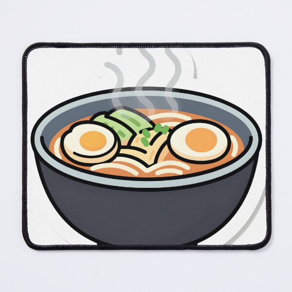 Item preview, Kawaii Steaming Ramen Bowl Illustration designed and sold by chill-a-lot.