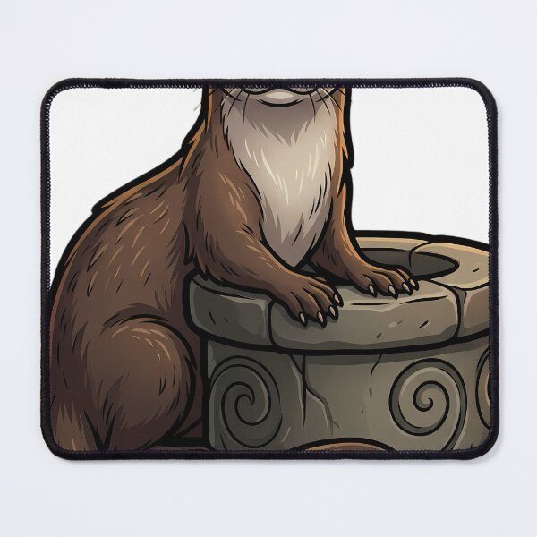 Item preview, Gothic Samhain Veil — Otter at a Sacred Well Stone designed and sold by IllumeInk.