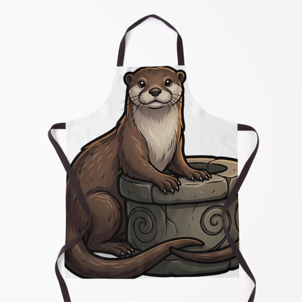 Item preview, Gothic Samhain Veil — Otter at a Sacred Well Stone designed and sold by IllumeInk.