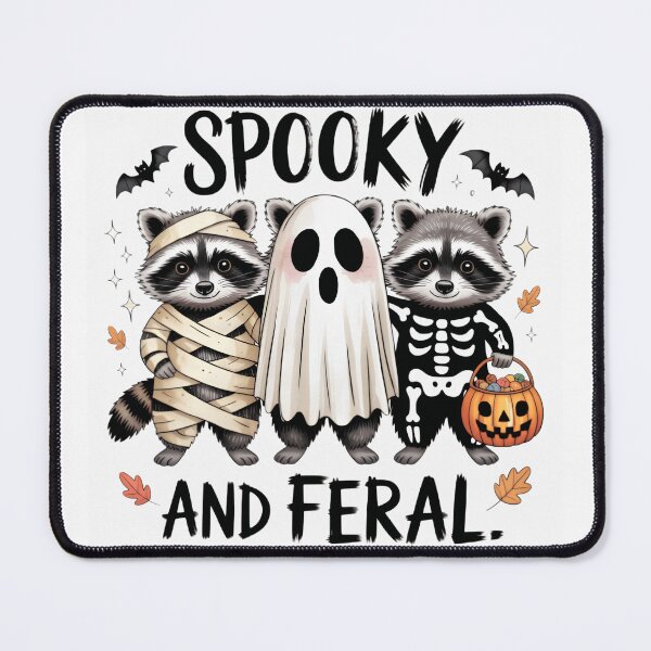 Item preview, Spooky and Feral Raccoons in Halloween Costumes Funny Raccoon Halloween designed and sold by Zizo-DR44.
