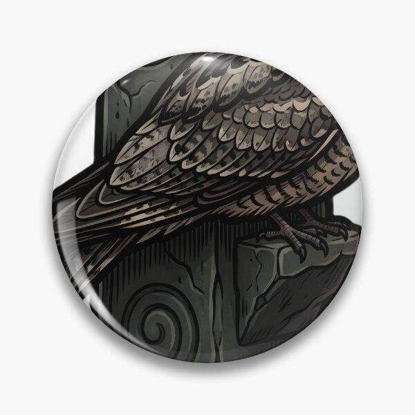 Item preview, Gothic Samhain Veil — Nightjar at a Weathered Standing Stone designed and sold by IllumeInk.