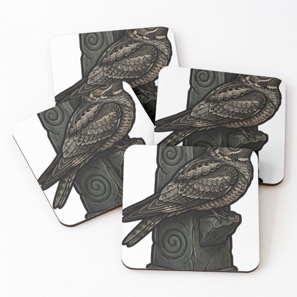 Item preview, Gothic Samhain Veil — Nightjar at a Weathered Standing Stone designed and sold by IllumeInk.