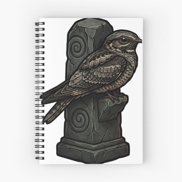 Item preview, Gothic Samhain Veil — Nightjar at a Weathered Standing Stone designed and sold by IllumeInk.