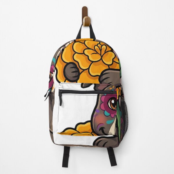 Item preview, Cute Sugar Skull Staffordshire Bull Terrier with a Marigold Bloom designed and sold by pumsquare.