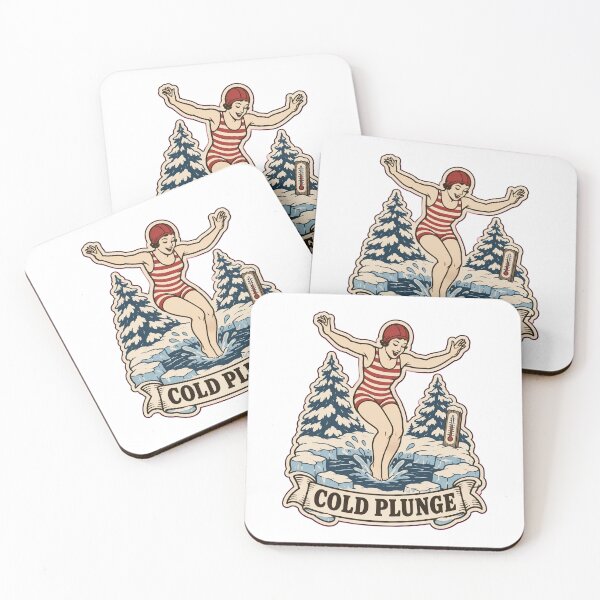 Item preview, Cold Plunge Vintage Ice Swimmer | Funny Polar Bear Plunge Retro Winter Swimming Design designed and sold by StickyGuys.