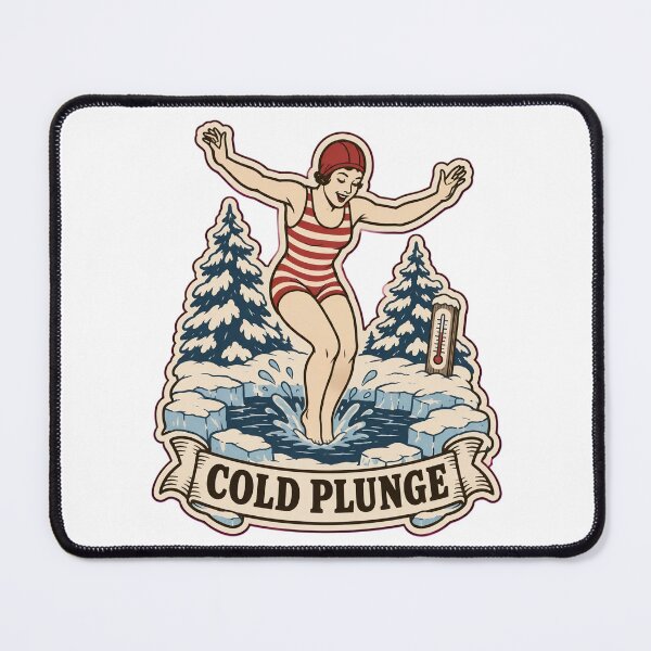 Item preview, Cold Plunge Vintage Ice Swimmer | Funny Polar Bear Plunge Retro Winter Swimming Design designed and sold by StickyGuys.
