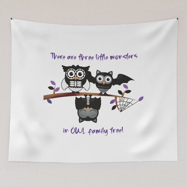 Item preview, Three…in OWL Family Tree (on White) designed and sold by PawsitiveMum3.
