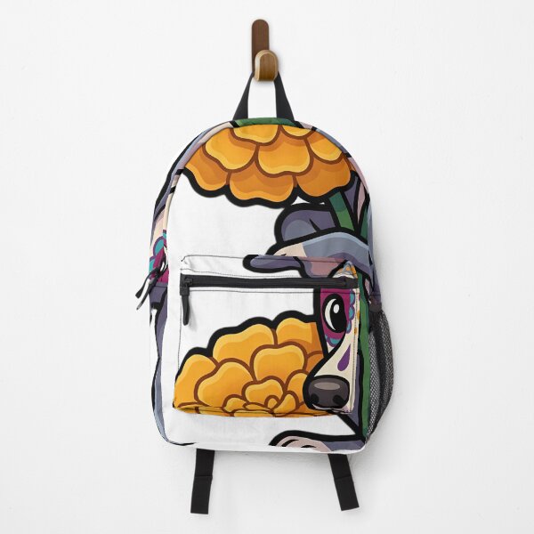 Item preview, Cute Sugar Skull Italian Greyhound with a Marigold Bloom designed and sold by pumsquare.