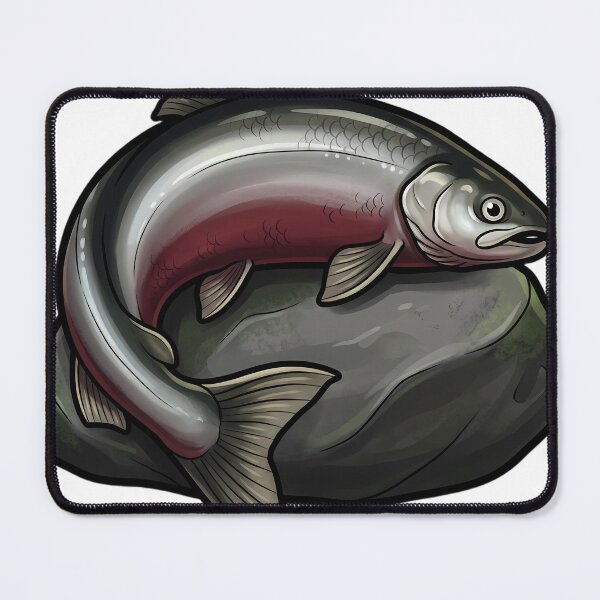 Item preview, Gothic Samhain Veil — Salmon at a River Stone Threshold designed and sold by IllumeInk.