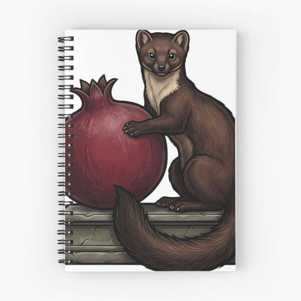 Item preview, Gothic Samhain Offering — Pomegranate and a Pine Marten designed and sold by IllumeInk.