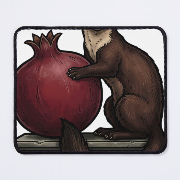 Item preview, Gothic Samhain Offering — Pomegranate and a Pine Marten designed and sold by IllumeInk.