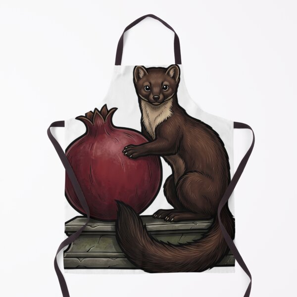 Item preview, Gothic Samhain Offering — Pomegranate and a Pine Marten designed and sold by IllumeInk.