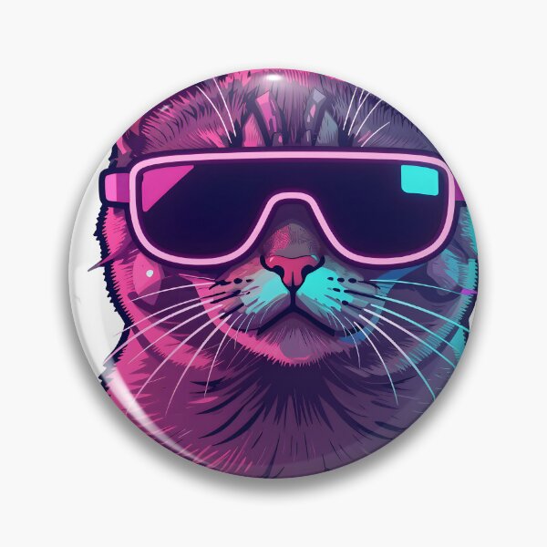 Item preview, Futuristic Neon Cyberpunk Cat designed and sold by chill-a-lot.