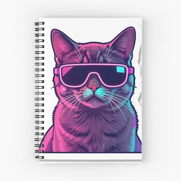 Item preview, Futuristic Neon Cyberpunk Cat designed and sold by chill-a-lot.