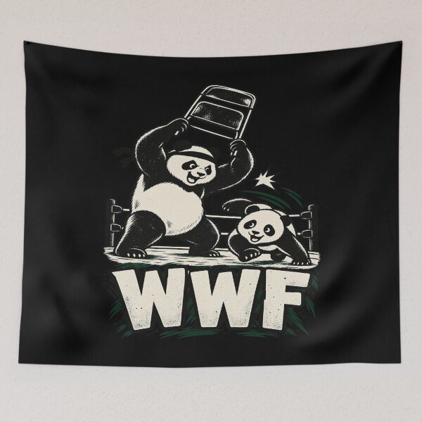 Item preview, Funny Wrestling Panda Steel Chair Pro Wrestler Animal Fight Retro Graphic designed and sold by JapanAnimeSH1.
