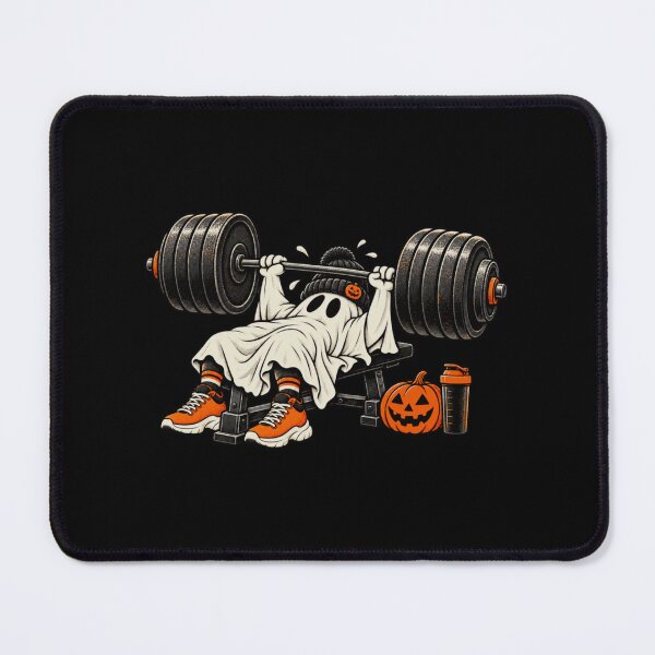 Item preview, Halloween Ghost Bench Press Gym Workout designed and sold by VioletNance.