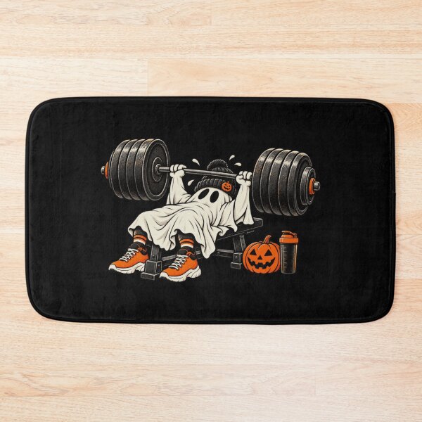Item preview, Halloween Ghost Bench Press Gym Workout designed and sold by VioletNance.