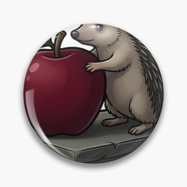 Item preview, Gothic Samhain Offering — Crimson Apple and a Hedgehog designed and sold by IllumeInk.