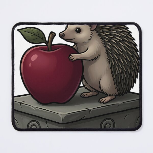 Item preview, Gothic Samhain Offering — Crimson Apple and a Hedgehog designed and sold by IllumeInk.