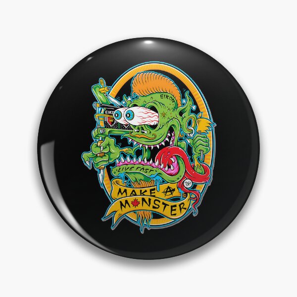 Item preview, Green Creature Tattoo Machine Live Fast Make A Monster designed and sold by RomainCam.