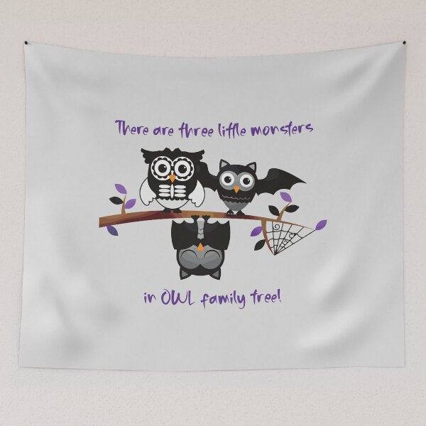 Item preview, Three…in OWL Family Tree (on Lt. Grey) designed and sold by PawsitiveMum3.