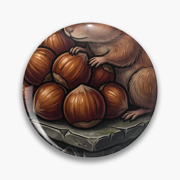 Item preview, Gothic Samhain Offering — Hazelnut Cluster and a Vole designed and sold by IllumeInk.