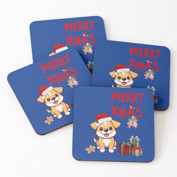Item preview, Merry Xmas – Cute Christmas Dog Retro Holiday Art designed and sold by Evelashop.