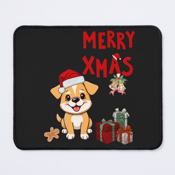 Item preview, Merry Xmas – Cute Christmas Dog Retro Holiday Art designed and sold by Evelashop.