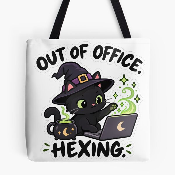 Item preview, Out of Office Hexing Black Cat Witch designed and sold by Mordenrox.