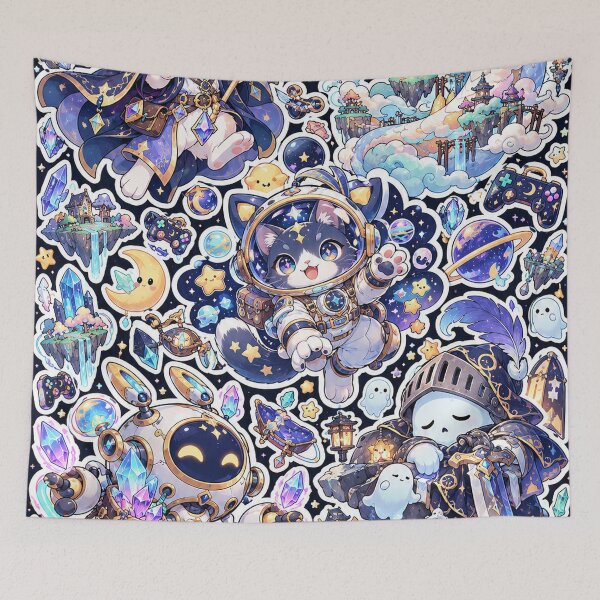 Item preview, Cosmic Fantasy Gamer Sticker Pack Cute Kawaii Art designed and sold by Inked Legacy.