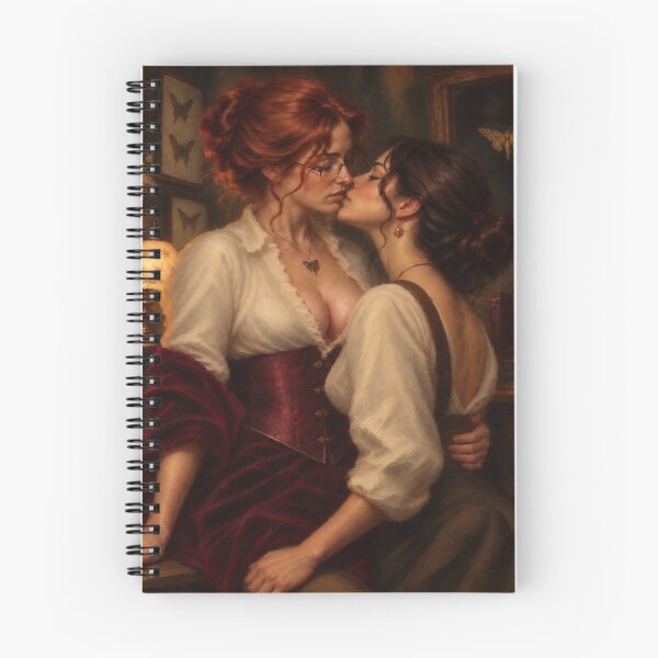 Item preview, Sapphic Kiss in a Victorian Curiosity Room designed and sold by Rouge Reverie Studio.