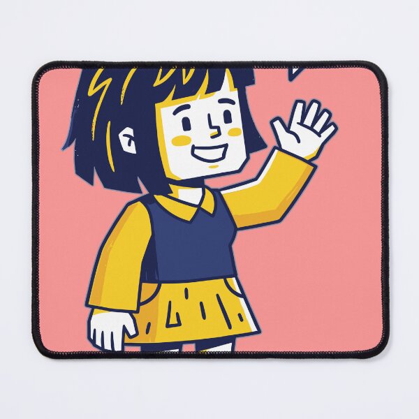 Item preview, Blocky Girl Character Waving Design designed and sold by Ranpict.