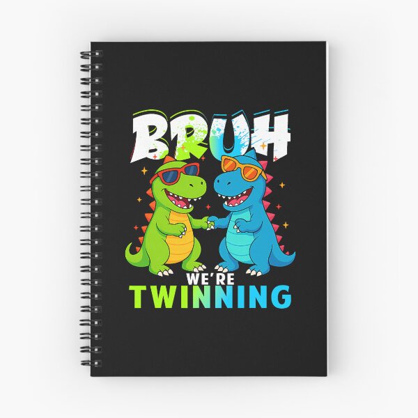 Item preview, Bruh We're Twinning Funny Dinosaur Twin Day designed and sold by khdmalakarak.