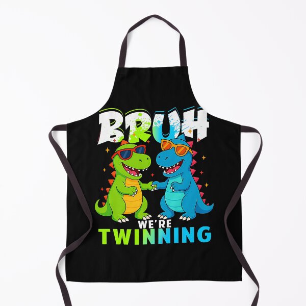 Item preview, Bruh We're Twinning Funny Dinosaur Twin Day designed and sold by khdmalakarak.