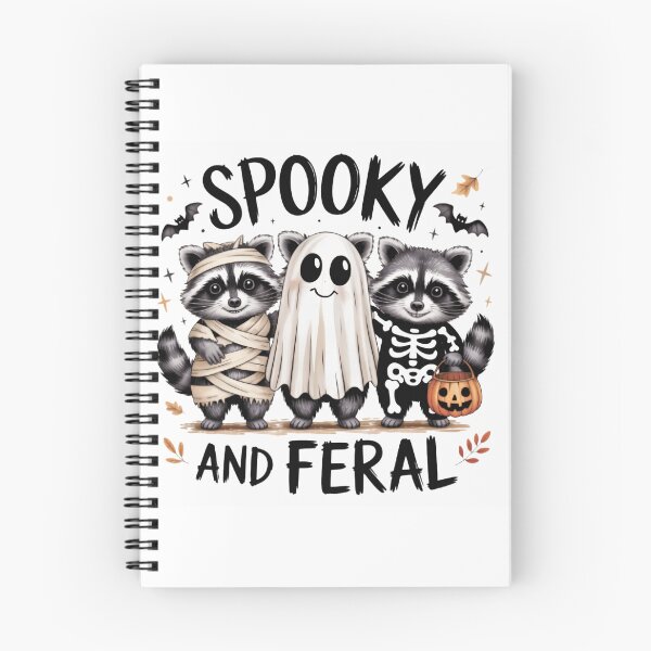 Item preview, Spooky and Feral Cute Raccoon Trio in Costumes Funny Halloween Gift designed and sold by Zizo-DR44.