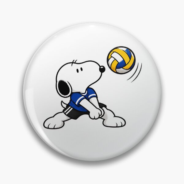Item preview, Snoopy Volleyball – Cute Volleyball Player Action Pose designed and sold by artizallart.