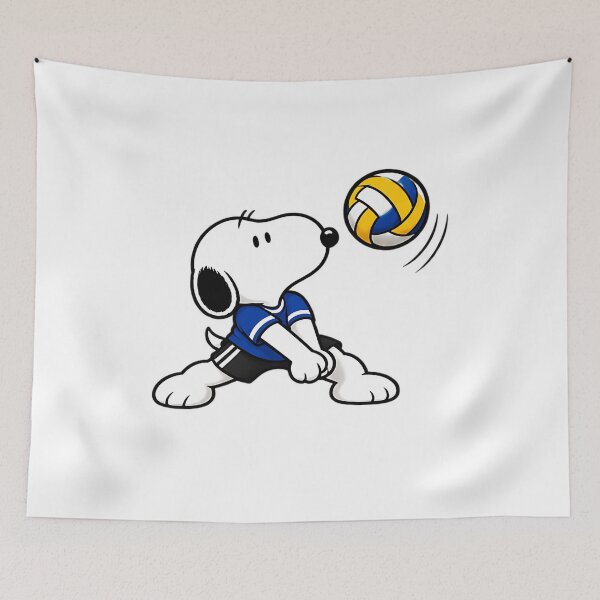Item preview, Snoopy Volleyball – Cute Volleyball Player Action Pose designed and sold by artizallart.