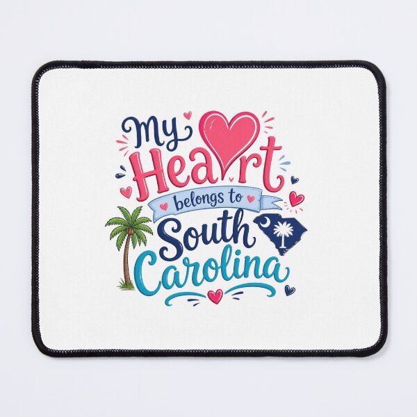 Item preview, My Heart Belongs to South Carolina - Cute Souvenir Travelers Gift for Men Women & Kids designed and sold by Mozaic Clothes.