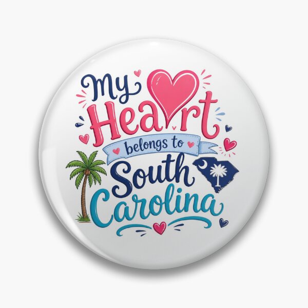 Item preview, My Heart Belongs to South Carolina - Cute Souvenir Travelers Gift for Men Women & Kids  designed and sold by Mozaic Clothes.