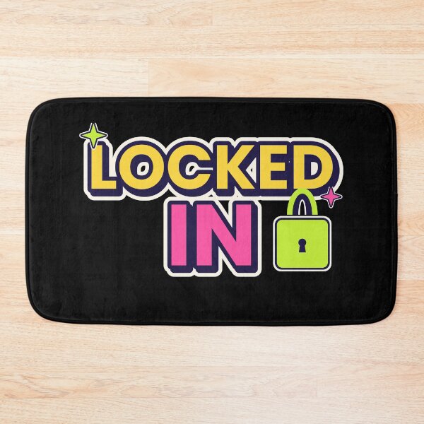 Item preview, Locked In Funny Gen Z Slang Padlock Typography designed and sold by jaissaurabh.