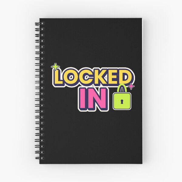 Item preview, Locked In Funny Gen Z Slang Padlock Typography designed and sold by jaissaurabh.