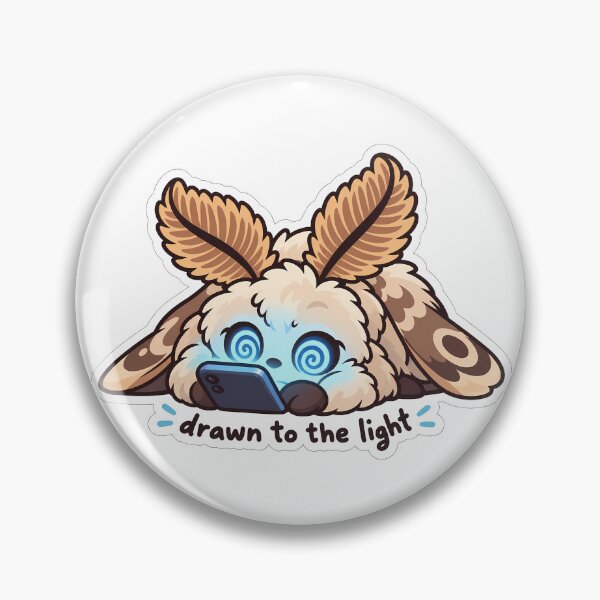 Item preview, Drawn to the Light Moth Phone Doomscrolling designed and sold by Mordenrox.